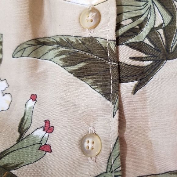 Collegian California Vintage Tropical Floral High Waist Button Front Skirt Luau - Picture 4 of 4